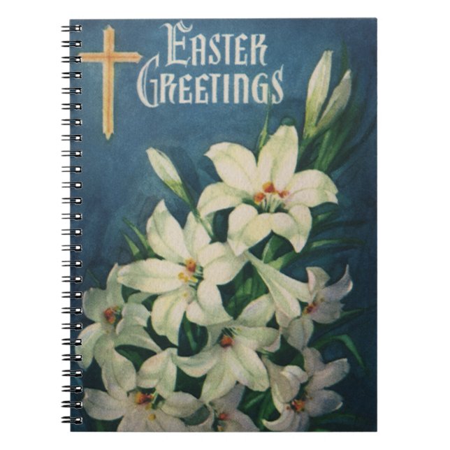 Cuaderno Semana Santa Lilies Flores, Vieja Pascua Religiosa (Frente)