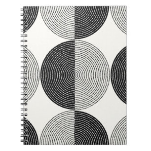 Cuaderno Semicírculos geométricos: patrón simple.