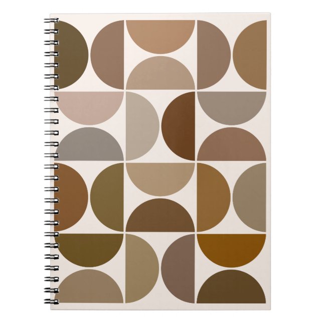 Cuaderno Semicírculos modernos de mediados de siglo Browns+ (Frente)
