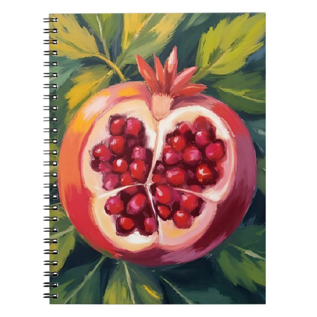 Cuaderno Semillas de Granada | Pintura de Frutas (Frente)