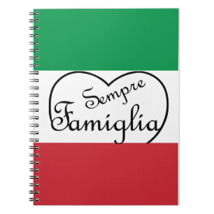 Cuaderno Sempre familia Corazón italiano de "siempre famili