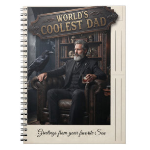 Cuaderno Señal de "El Papá Más Genial del Mundo" y un Hombr