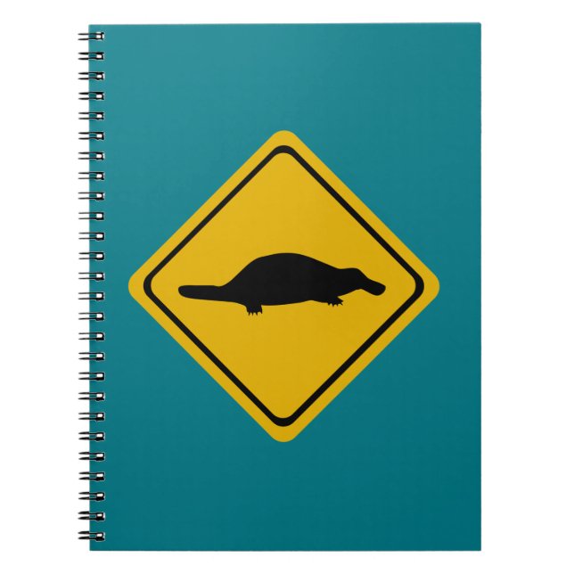 Cuaderno señal de la vía de platypus (Frente)