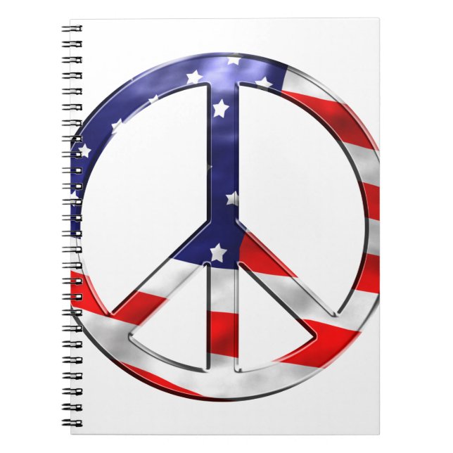 Cuaderno señal de paz de estados unidos (Frente)