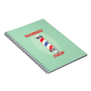 Cuaderno Señal de poste vintage de barbería
