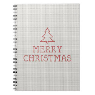 Cuaderno Señal de punto de cruz navideña