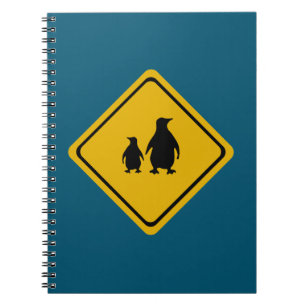 Cuaderno señal de ruta de pingüino