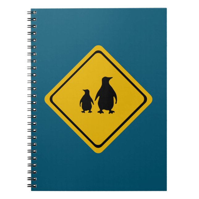 Cuaderno señal de ruta de pingüino (Frente)