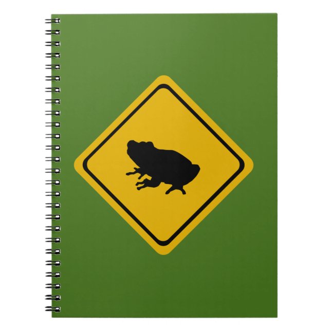 Cuaderno señal de ruta de rana (Frente)