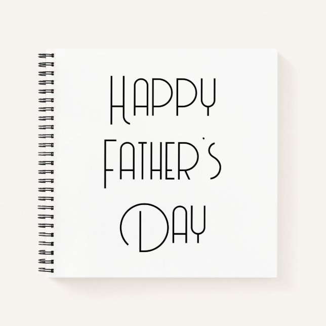 Cuaderno Sencilla Caligrafía de Feliz Día del Padre (Anverso)