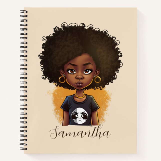 Cuaderno Sencilla mujer africana (Anverso)