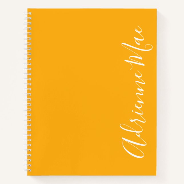 Cuaderno Sencillamente Elegante azafrán amarillo personaliz (Anverso)