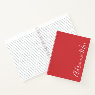 Cuaderno Sencillamente elegante llama roja personalizada