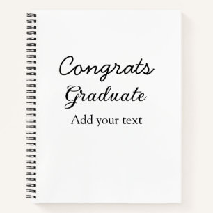 Cuaderno Sencillas felicitaciones mínimas graduación añadir