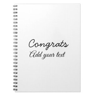 Cuaderno Sencillas felicitaciones mínimas graduación añadir