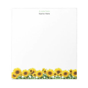 Cuaderno sencillo de girasoles hermosos