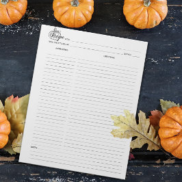 Cuaderno Sencillo de Recetas Culinarias