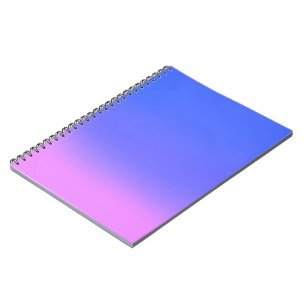 Cuaderno Sencillo efecto ocmbre de sol rosa y azul