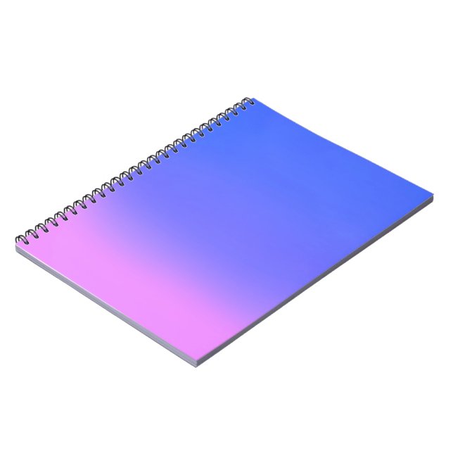 Cuaderno Sencillo efecto ocmbre de sol rosa y azul (Lado Izquierdo)
