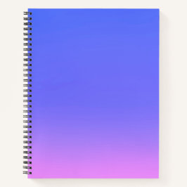 Cuaderno Sencillo efecto ocmbre de sol rosa y azul