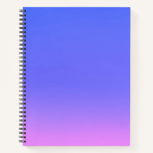 Cuaderno Sencillo efecto ocmbre de sol rosa y azul