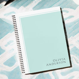 Cuaderno Sencillo Elegante Minimalista Bloque de Color Acuá