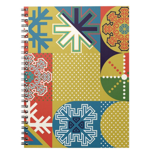 Cuaderno Sencillo fondo local plano de geome multicolor (Frente)