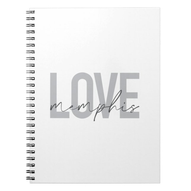 Cuaderno Sencillo, moderno, urbano, diseño fresco Love Memp (Frente)