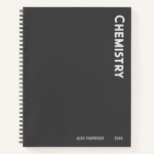 Cuaderno Sencillo monogramado Química gris oscuro