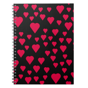 Cuaderno Sencillo patrón sin fisuras de corazones. Día de S