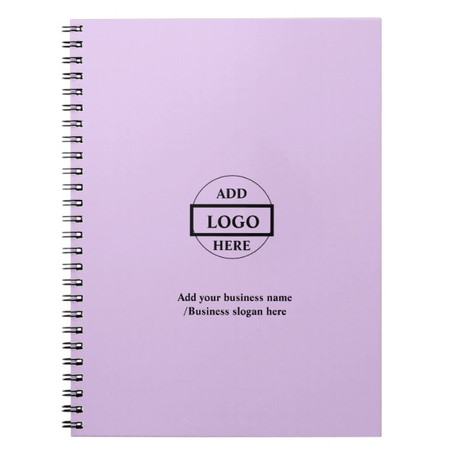 Cuaderno Sencillo y elegante logo personalizado aquí compañ (Frente)