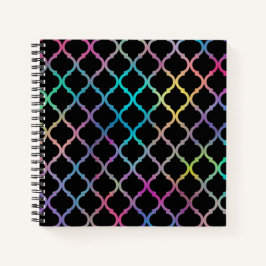 Cuaderno Sencillo y elegante patrón marroquí de colores mod