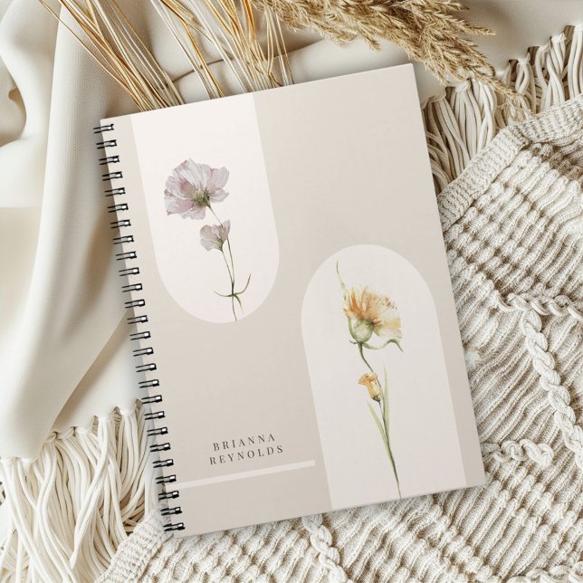 Cuaderno Sencillos arcos boho flores silvestres en el peina (Subido por el creador)
