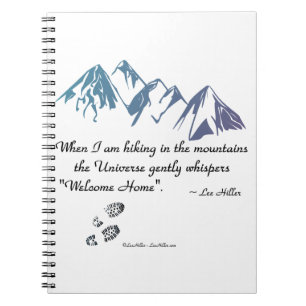 Cuaderno Senderismo montañas El Universo susurra Bienvenido
