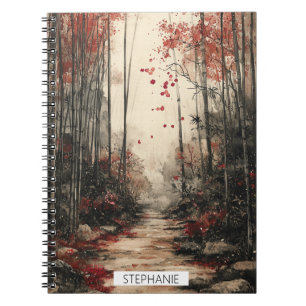 Cuaderno Sendero de Bambú Otoñal Lavado con Tinta