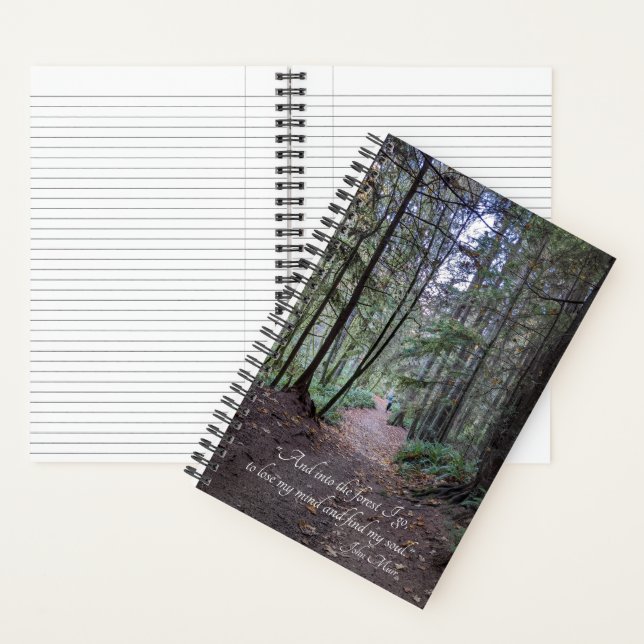 Cuaderno Sendero del Bosque Cita de John Muir (Interior)
