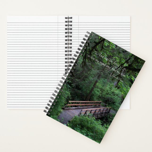 Cuaderno Sendero en el bosque cita de John Muir (Interior)
