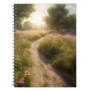 Cuaderno Sendero Sucio En La Parada De Flores Silvestres