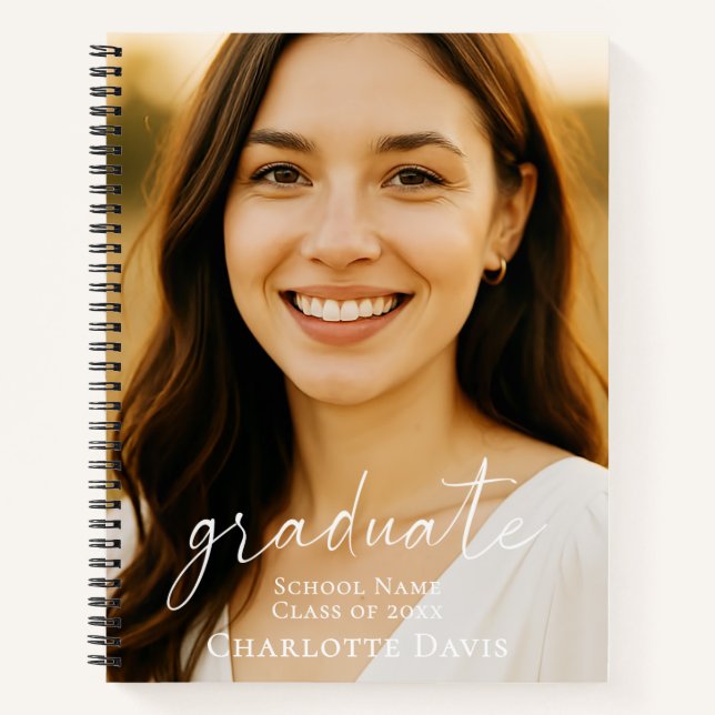 Cuaderno Senior year graduation photo script (Anverso)
