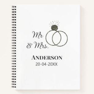 Cuaderno Señor y Señora añaden apellido fecha año recuerdo