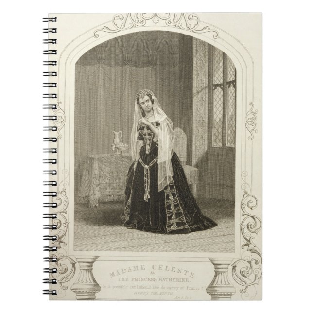 Cuaderno Señora Celeste como la princesa Katherine, Sc del (Frente)