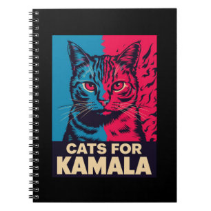 Cuaderno Señora de gatos sin hijos vota por Kamala Harris 2