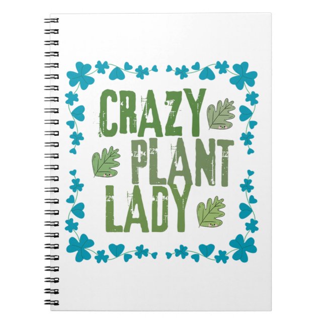 Cuaderno Señora de las Plantas Loca (Frente)