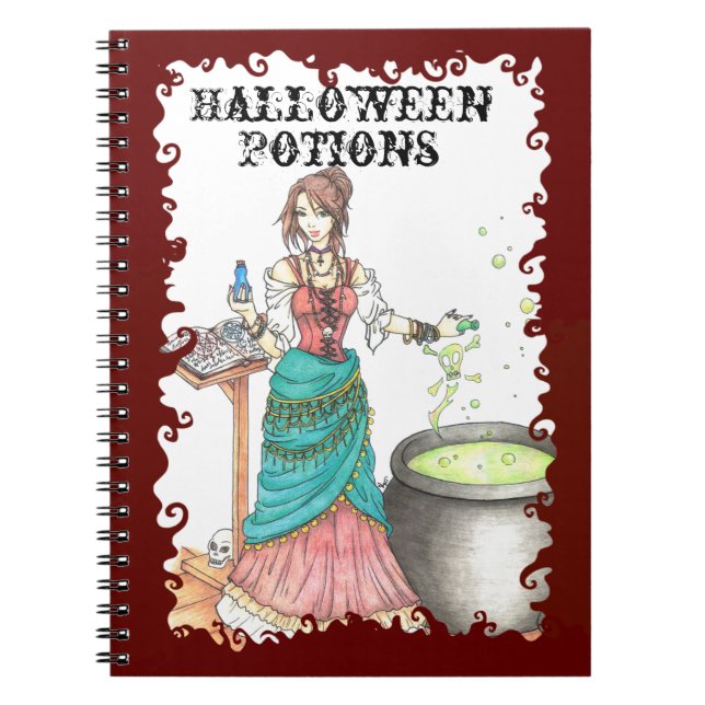 Cuaderno Señora de las pociones - receta/cuaderno (Frente)