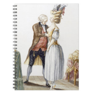 Cuaderno Señora elegante en una colocación con su sastre,