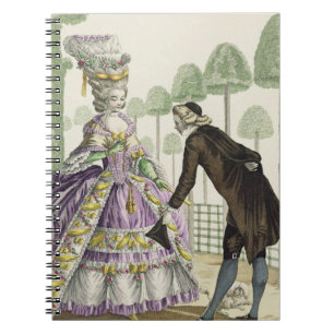 Cuaderno Señora en "promenade" de un vestido de la lila en