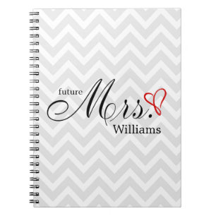 Cuaderno Señora futura garabateada rojo Wedding Planner del