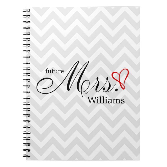 Cuaderno Señora futura garabateada rojo Wedding Planner del (Frente)