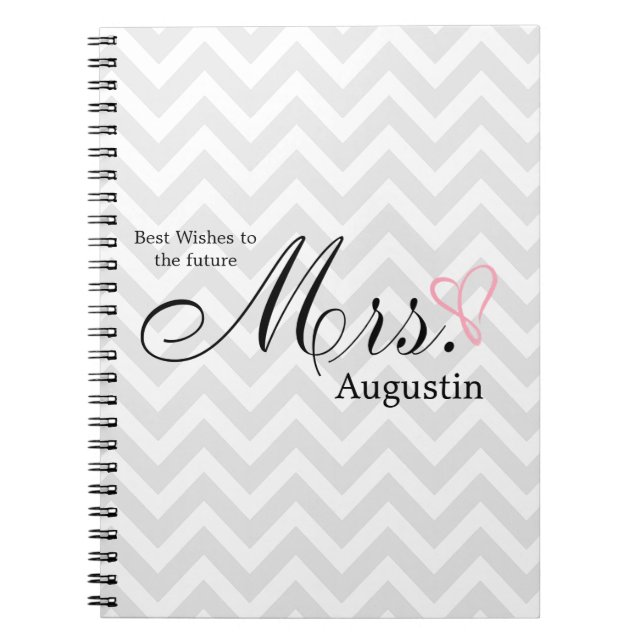 Cuaderno Señora futura garabateada rosa Wedding Planner del (Frente)