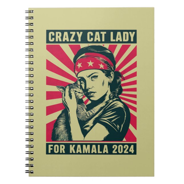 Cuaderno Señora Gata Loca por Kamala 2024  (Frente)